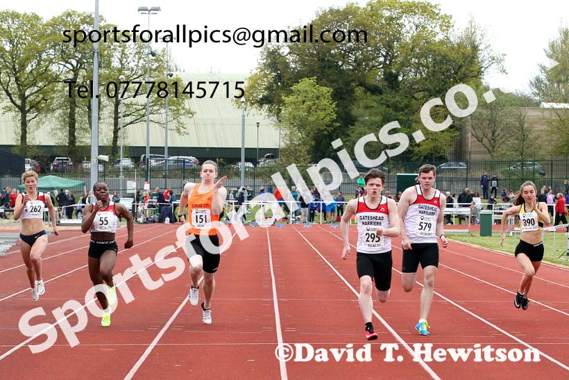 100 metres, 2021 NECAA Middlesbrough Open Meting, Sunday, May 9th. Photo: David T. Hewitson/Sports for All Pics